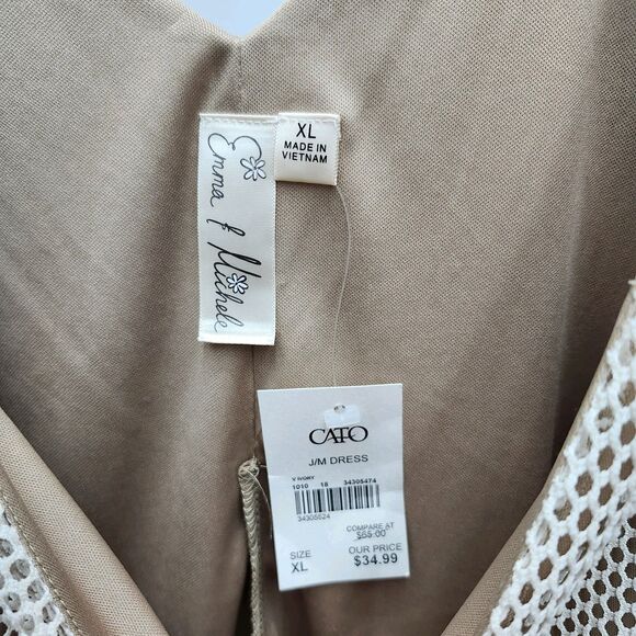 Emma and Michele V-Neck Dress Womens XL Crotched Fully Lined Boho Resort Wear - Picture 10 of 13